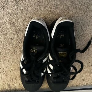 Adidas Kids Black and White Sneakers